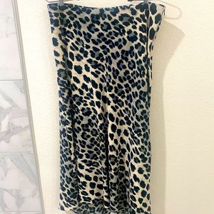 Zara Leopard Print Midi Skirt - Size Large